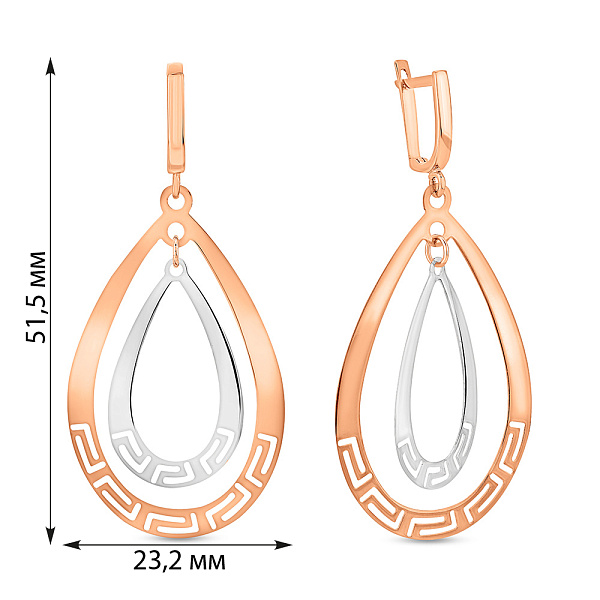 Золотые серьги Олимпия (арт. 105998кб) – изображение 2