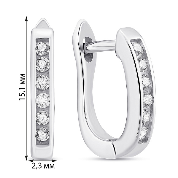 Серебряные серьги с фианитами (арт. 7502/3159) – изображение 2