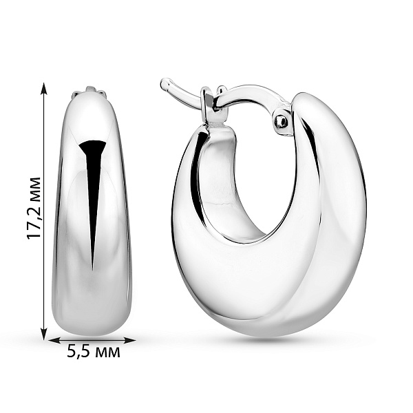 Серьги из белого золота Francelli (арт. е1091763/15б) – изображение 3