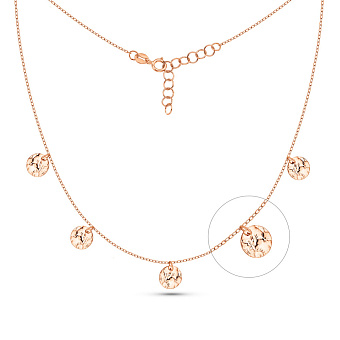 Золотое колье Монеты с подвесками (арт. 352613)