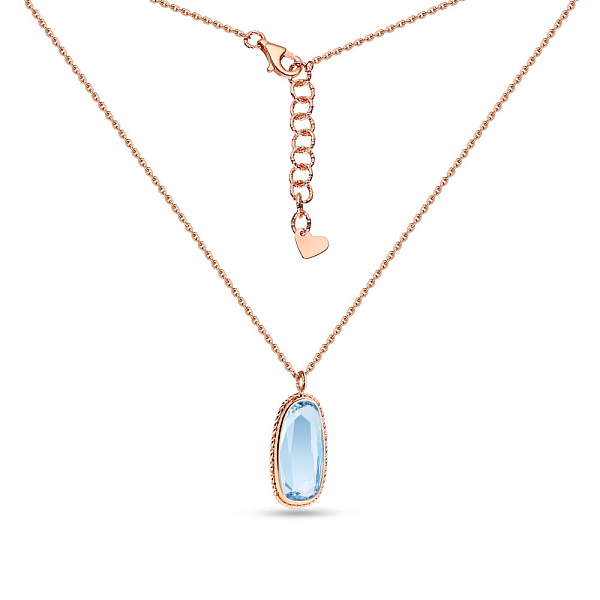 Золоте кольє з блакитним кварцом (арт. 352382Пкг) – зображення 2