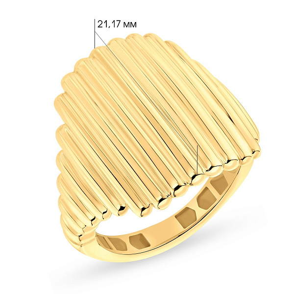 Золота каблучка Francelli в жовтому кольорі металу (арт. е155418ж) – зображення 4