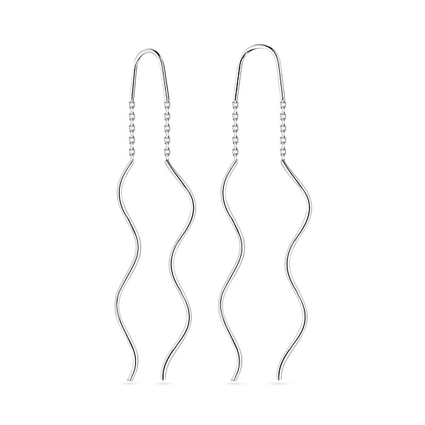 Серьги протяжки из белого золота (арт. 107566б) – изображение 1