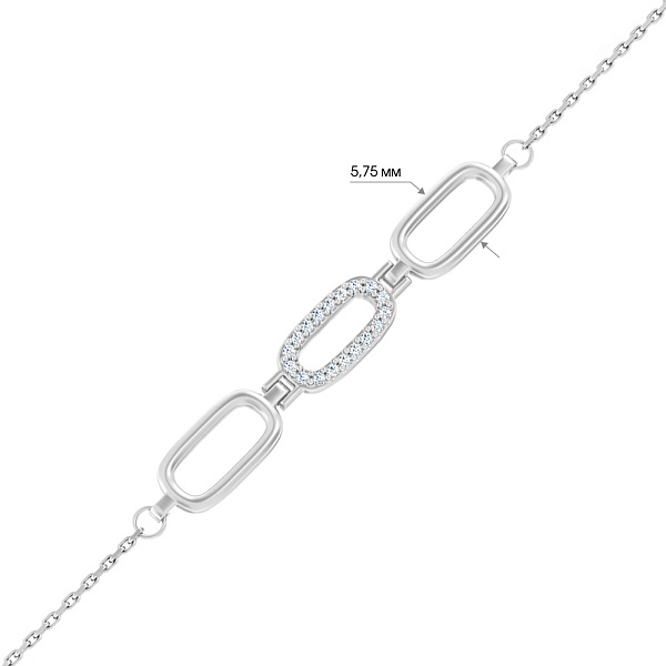 Браслет из белого золота с бриллиантами (арт. Б011568010б) – изображение 2