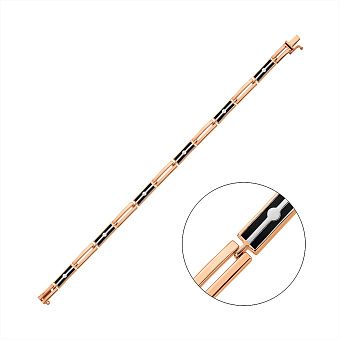 Фото Браслет из красного золота с ониксом (арт. 3261315ро)