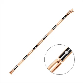 Браслет из красного золота с ониксом (арт. 3261315ро)