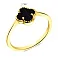 Кольцо из серебра с ониксом и желтым родированием (арт. 7501/6741/7жо) – изображение 2