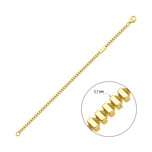 Браслет из желтого золота Francelli (арт. 326832ж) – изображение 2