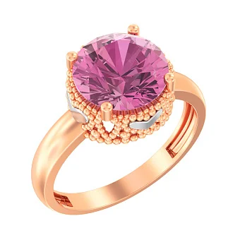 Золота каблучка з кварцом (арт. 140573ПрГ)