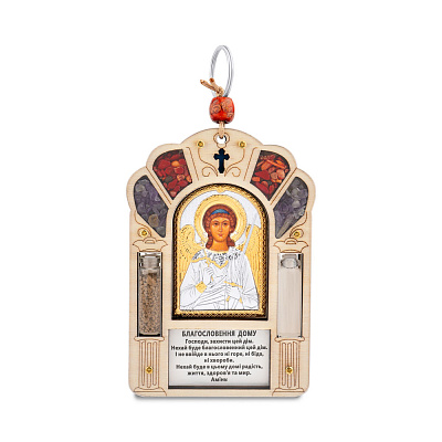 Серебряная икона Ангел Хранитель (80х120 мм) (арт. PI-1/007D/G/ua)