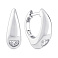 Серебряные серьги-кольца с фианитами (арт. 7502/9985/15) – изображение 1