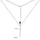 Колье из серебра "Спичка" с черными фианитами (арт. 7507/976ч) – изображение 3