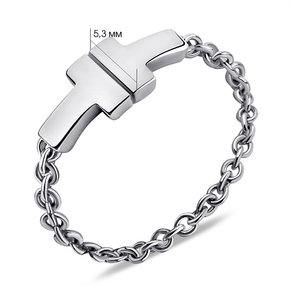 Каблучка зі срібла без каміння (арт. 7501/6009) – зображення 4