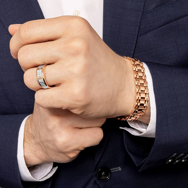 Золотий широкий браслет (арт. 3261220) – зображення 3