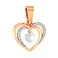 Золотая подвеска «Сердце» с фианитами (арт. 440602) – изображение 1