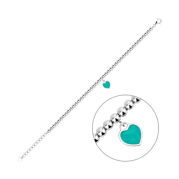 Серебряный браслет с эмалью (арт. 7509/2275ебрз) – изображение 1