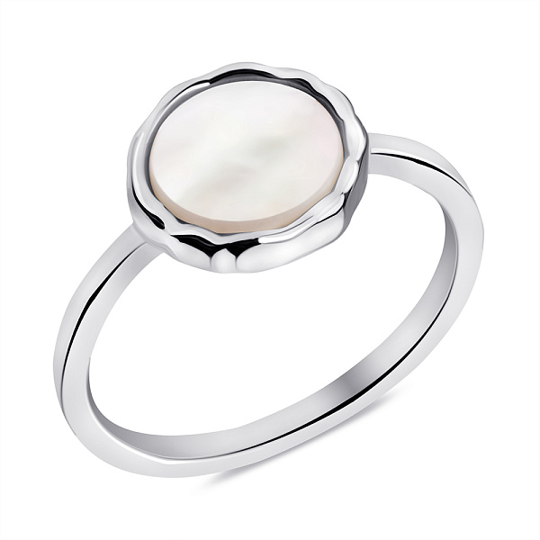 Серебряное кольцо с перламутром (арт. 7501/6781п) – изображение 1