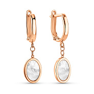 Серьги Лýна из красного золота с перламутром (арт. 109515п)