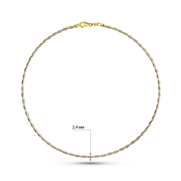 Кольє Francelli з жовтого і білого золота (арт. 352923жб) – зображення 3