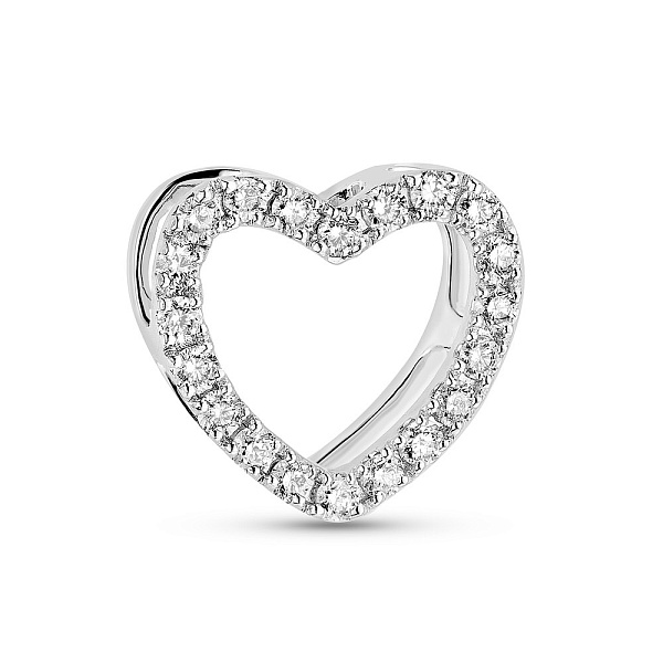 Золотой кулон Сердечко с бриллиантами (арт. П341469010б) – изображение 1
