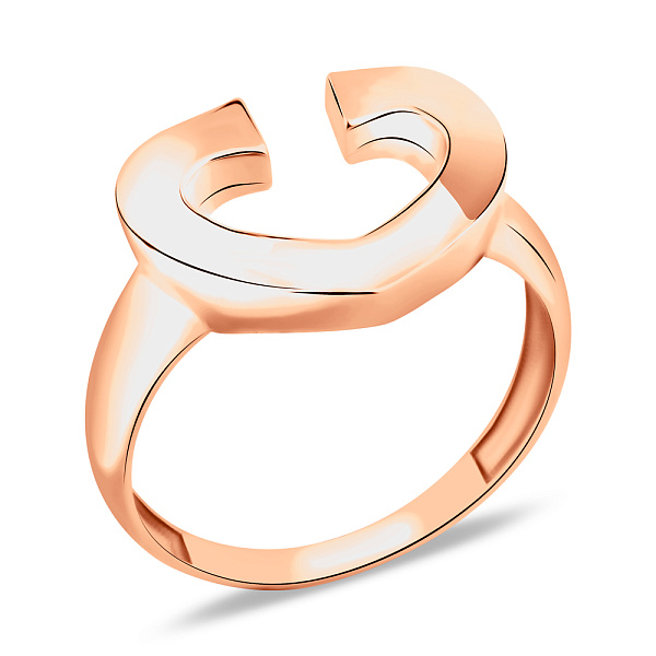 Кольцо Сердце из красного золота (арт. 154973) – изображение 1
