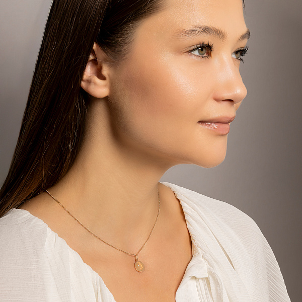 Золотой подвес Близнецы (арт. 424739бл) – изображение 5