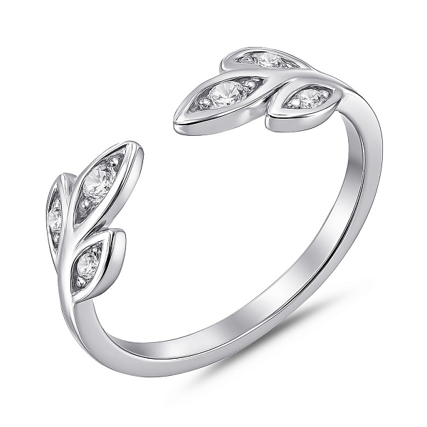 Серебряное кольцо Веточка с фианитами (арт. 7501/8142) – изображение 1