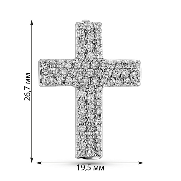 Золотий хрестик з діамантами (арт. П28136б) – зображення 5