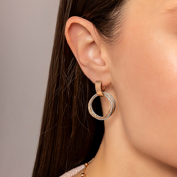 Сережки з червоного і білого золота (арт. 1101056кб) – зображення 2