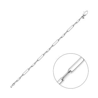 Браслет "Звенья" из белого золота без камней (арт. 325437б)