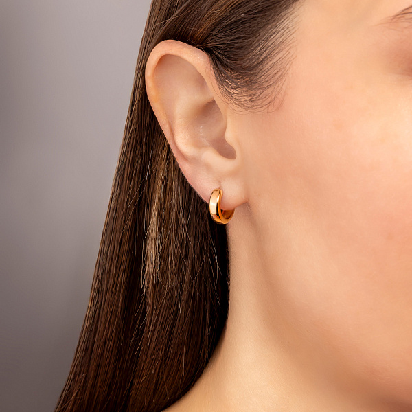 Серьги-кольца из красного золота (арт. 110304) – изображение 4