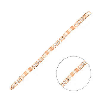 Браслет из красного и белого золота (арт. 3261196кб)