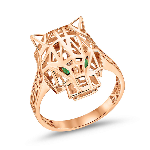 Каблучка Пантера з червоного золота (арт. 156294з) – зображення 1