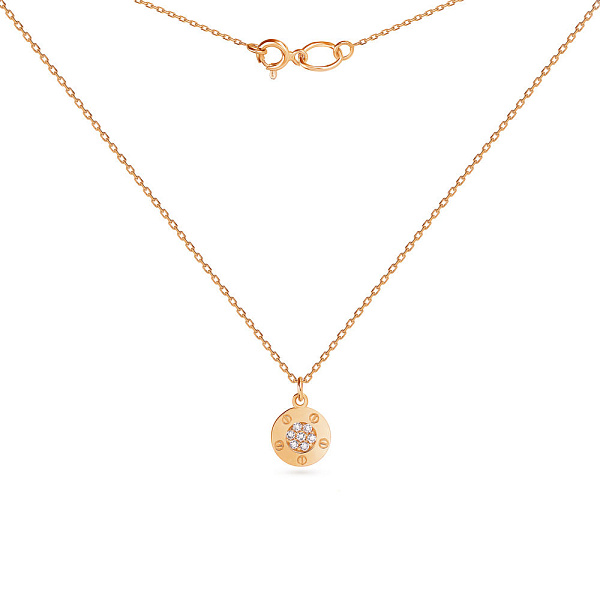 Золотое колье с фианитами (арт. 351220) – изображение 2