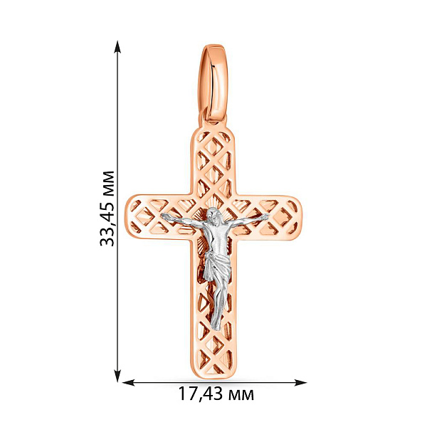 Золотой крестик с распятием (арт. 501707а) – изображение 2