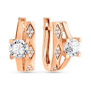 Золоті сережки з фіанітами (арт. 109998)