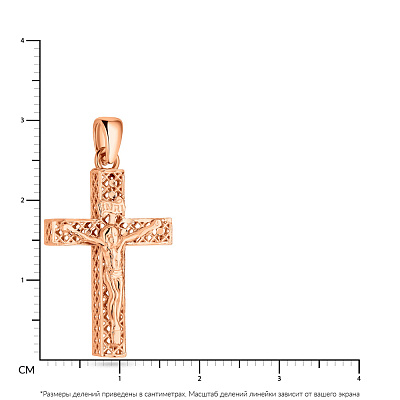 Массивный золотой крестик с распятием  (арт. 500662)