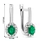 Серьги из белого золота с изумрудом и бриллиантами  (арт. С011785би) – изображение 2
