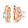 Золотые серьги с фианитами (арт. 109998) – изображение 1