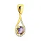 Подвес из желтого золота с кварцем и фианитами (арт. 422877ж) – изображение 1