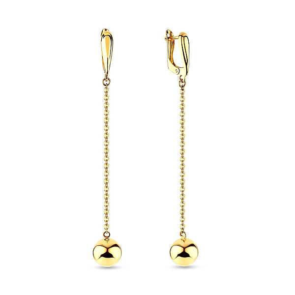 Золоті сережки з підвісками (арт. 106989ж) – зображення 1