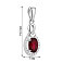 Серебряный кулон с гранатом и фианитами (арт. 7503/4909Г) – изображение 2