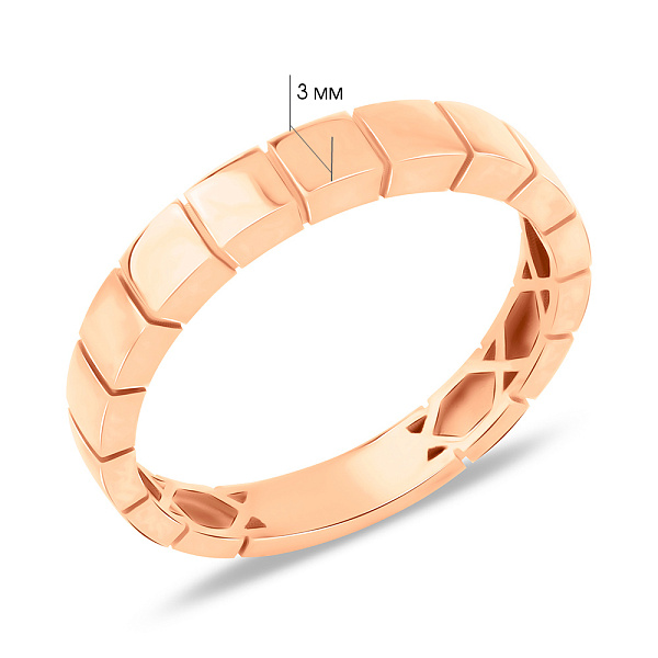 Золотое кольцо без камней (арт. 155809) – изображение 4