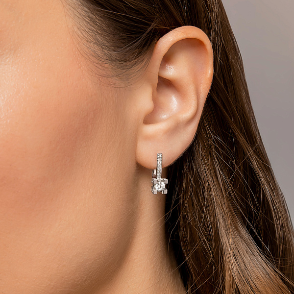 Золоті сережки з діамантами  (арт. С28113080б) – зображення 2