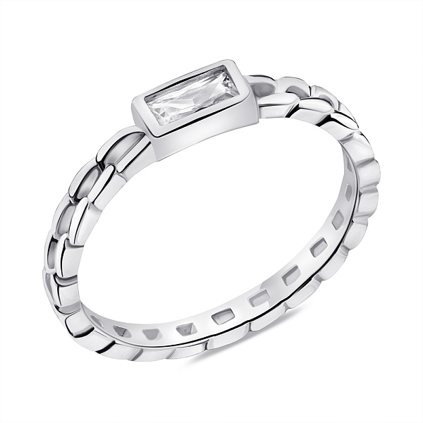Серебряное кольцо с фианитом (арт. 7501/6435) – изображение 1