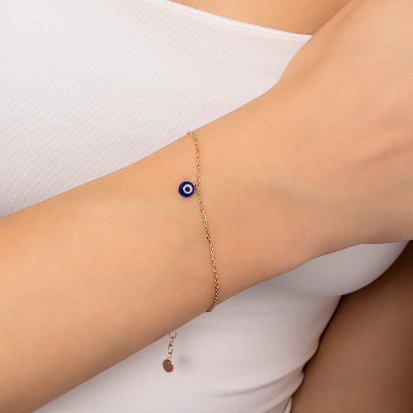 Золотий браслет з емаллю (арт. 340098есбч) – зображення 2