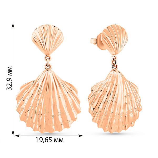 Золотые серьги с подвесками (арт. 1101025) – изображение 6