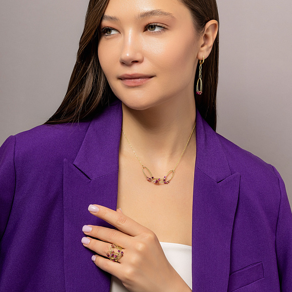 Золотое кольцо Francelli (арт. 156125жмлнр) – изображение 8