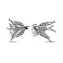 Серебряные серьги Птицы с фианитами  (арт. 7518/С2Ф/2022) – изображение 1