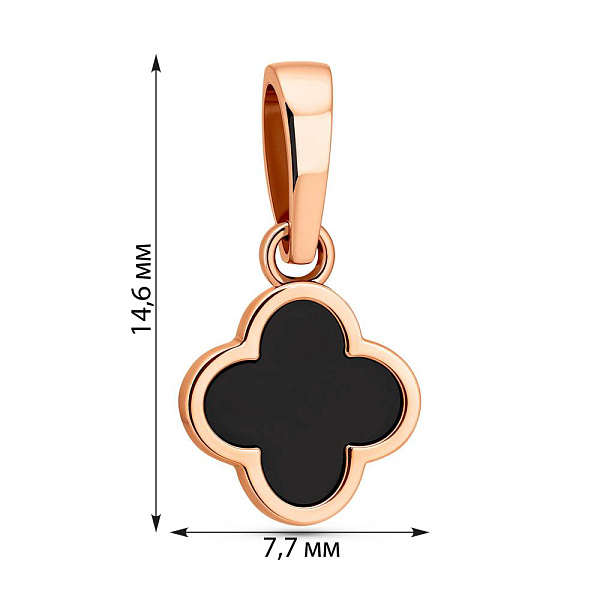 Кулон из красного золота с эмалью (арт. 441087еч) – изображение 3